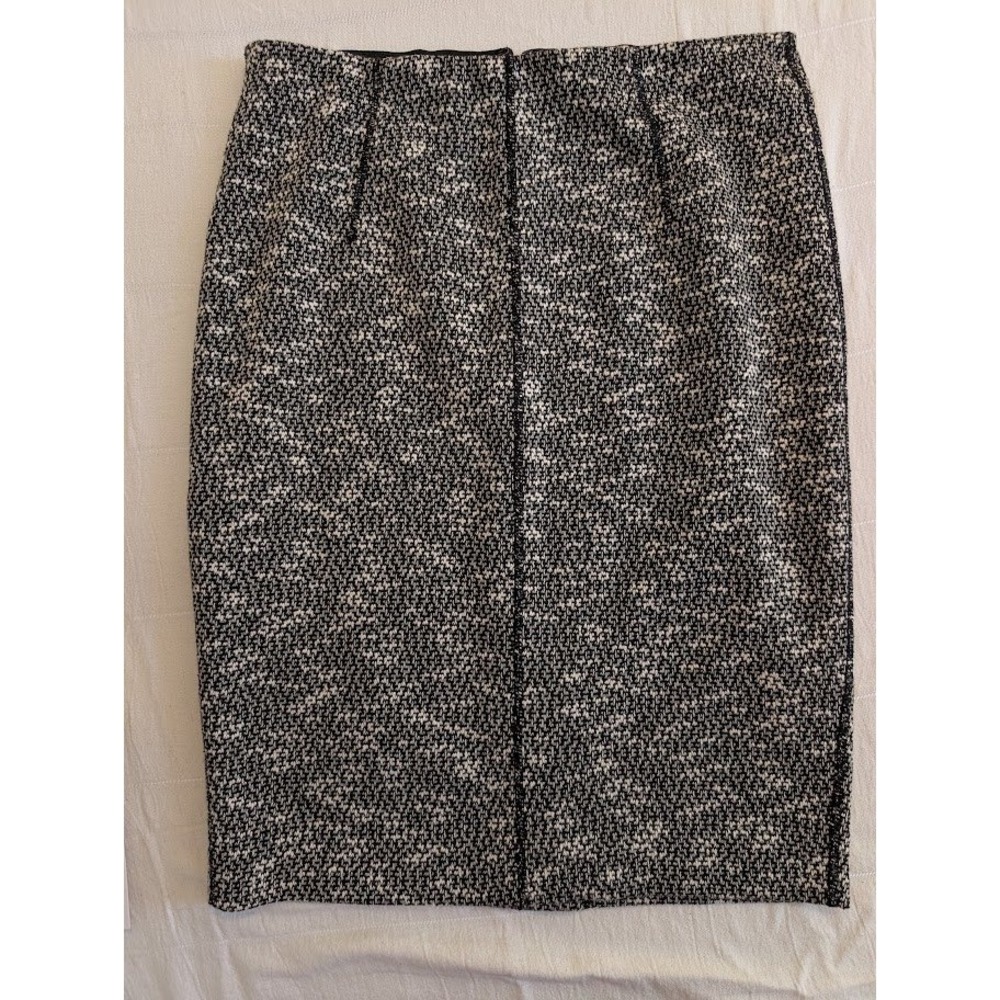 Ann Taylor Factory‎ Black White Houndstooth Pencil Skirt Womens Size 6 Career
